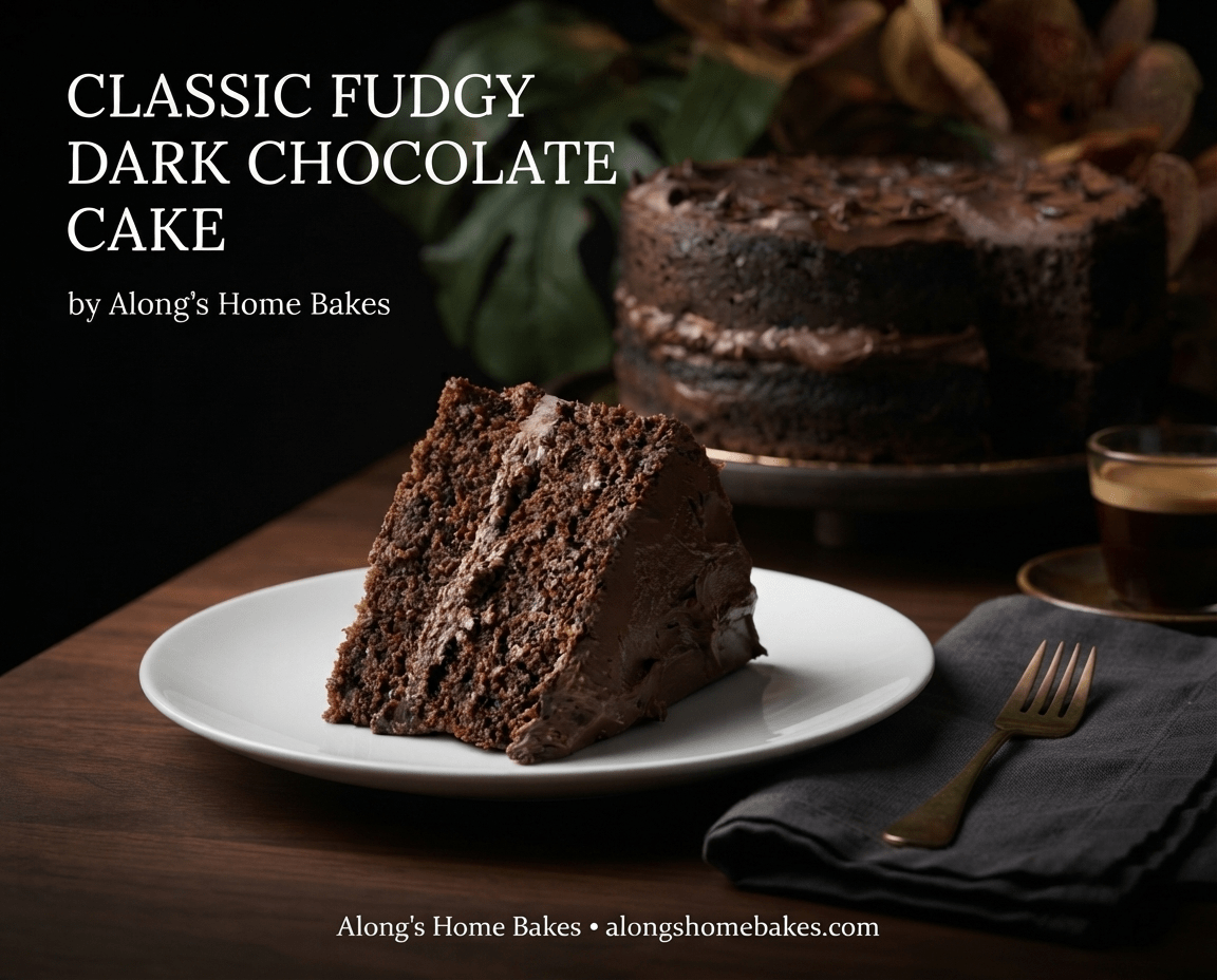You are currently viewing Classic Fudgey Dark Chocolate Cake
