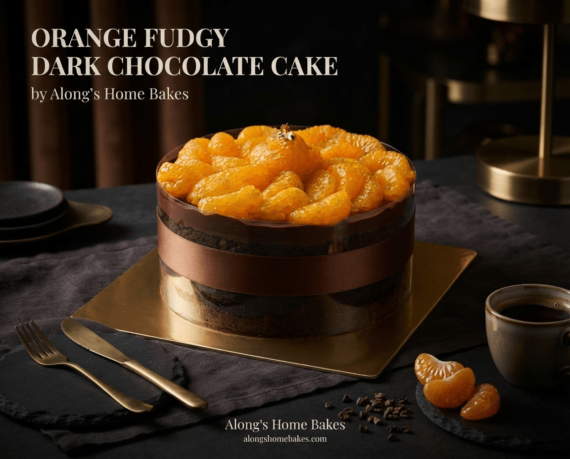You are currently viewing Orange Fudgey Dark Chocolate Cake